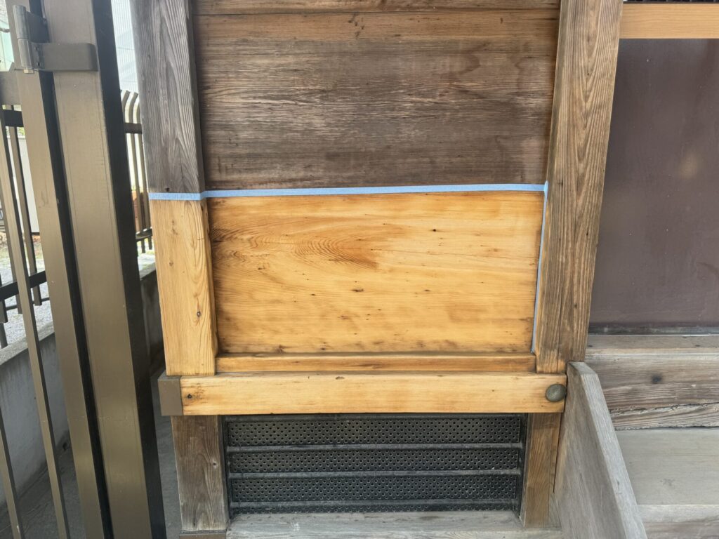 木材灰汁洗い 施工写真 2