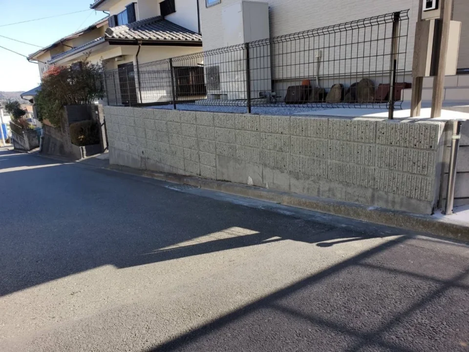 住宅外構ブロック塀・フェンスの施工前後 施工後